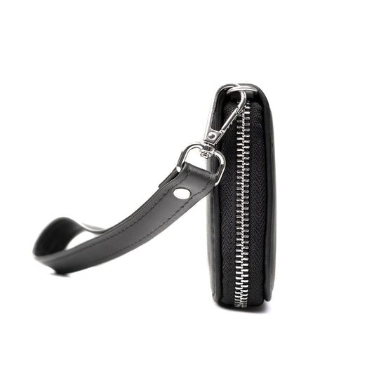 Czarny Portfel Na Zamek