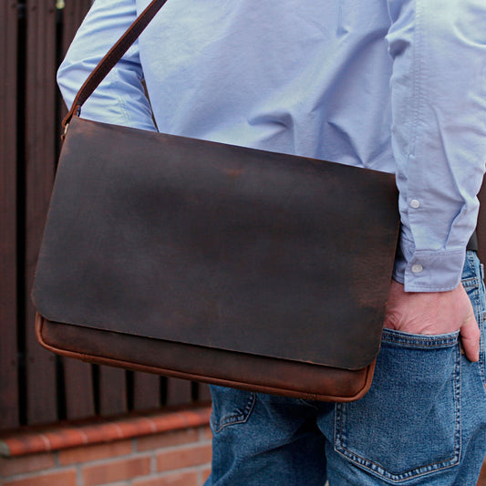 Leather Messenger Bag For Men