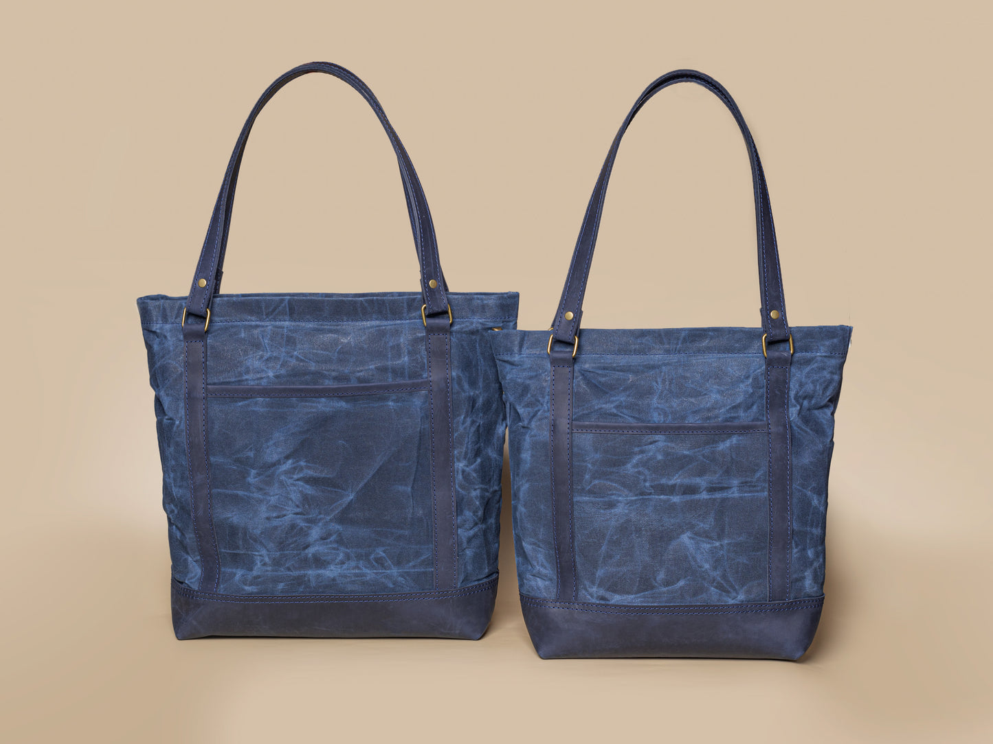 Темно-коричневий Shopper Canvas + Leather