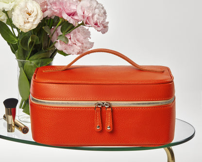 Orange Cosmetic Bag