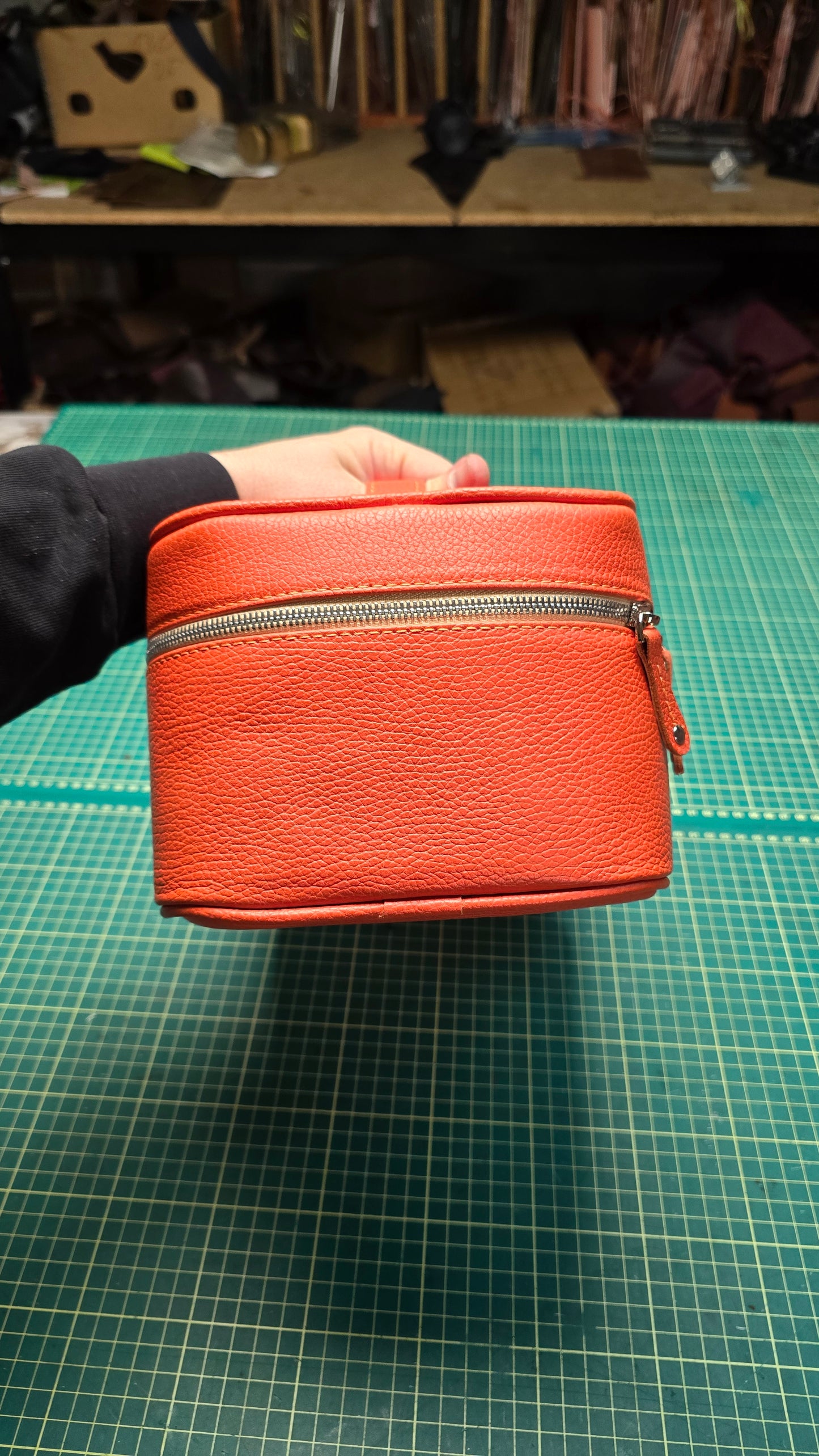 Orange Cosmetic Bag