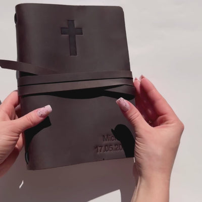 Personalized Leather Christian Journal