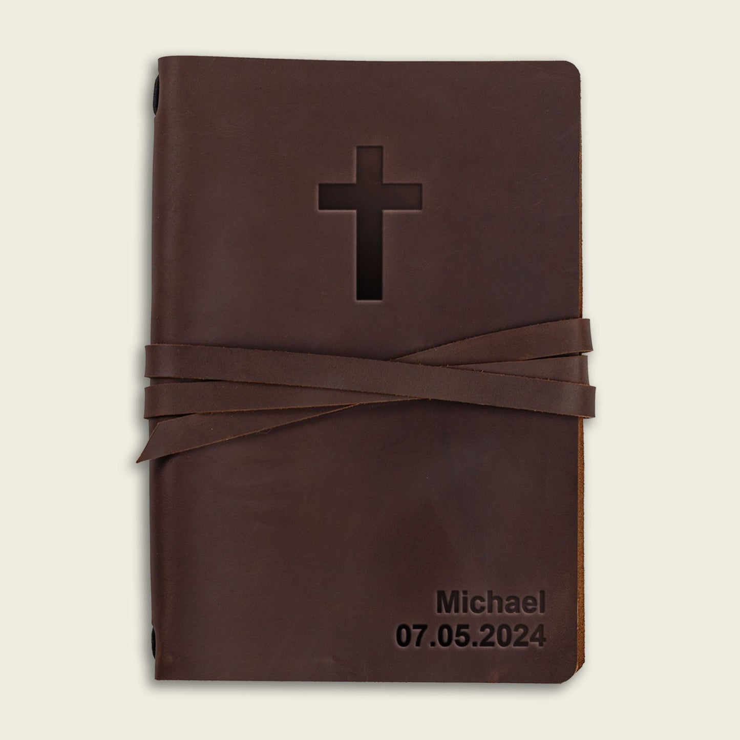 Personalized Leather Christian Journal