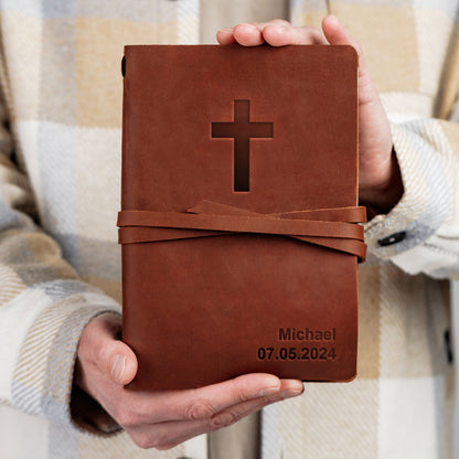 Personalized Leather Christian Journal