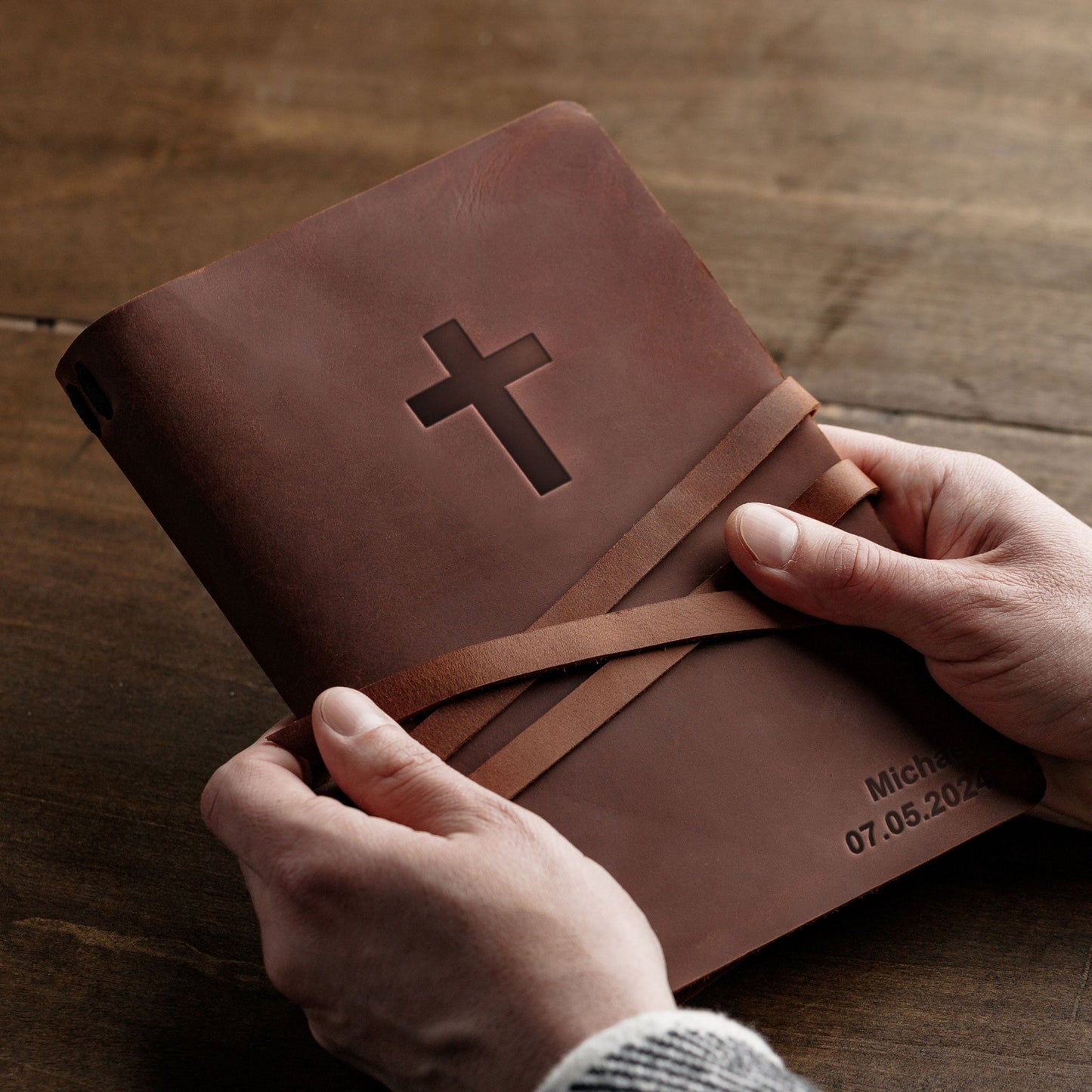 Personalized Leather Christian Journal