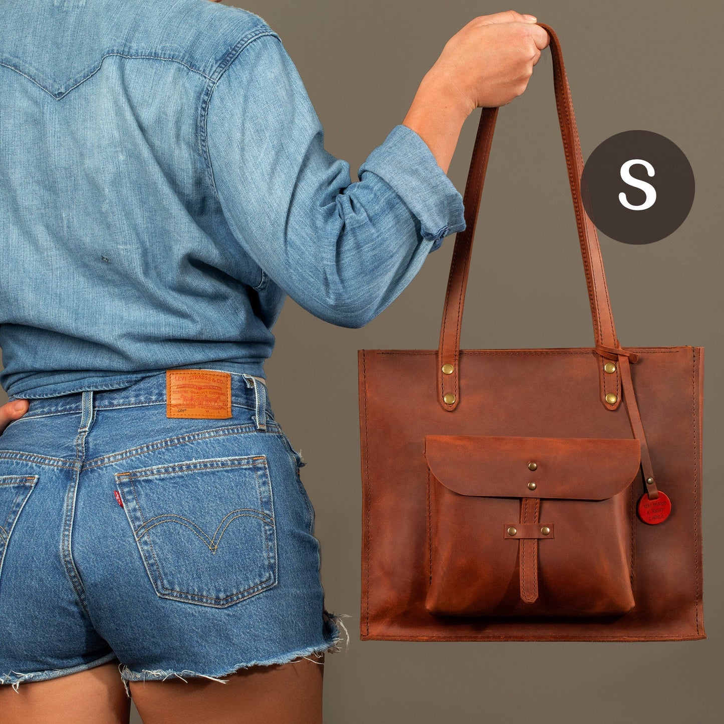 Leather Shopping Bag