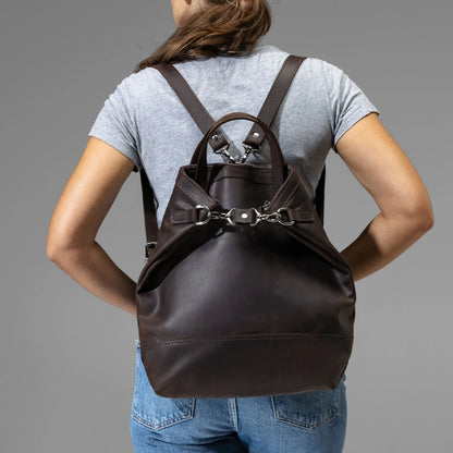 Skórzany Plecak Konwertowalny Brązowy