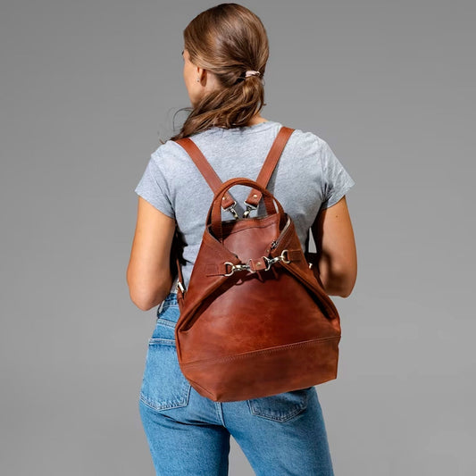 Convertible Leather Backpack