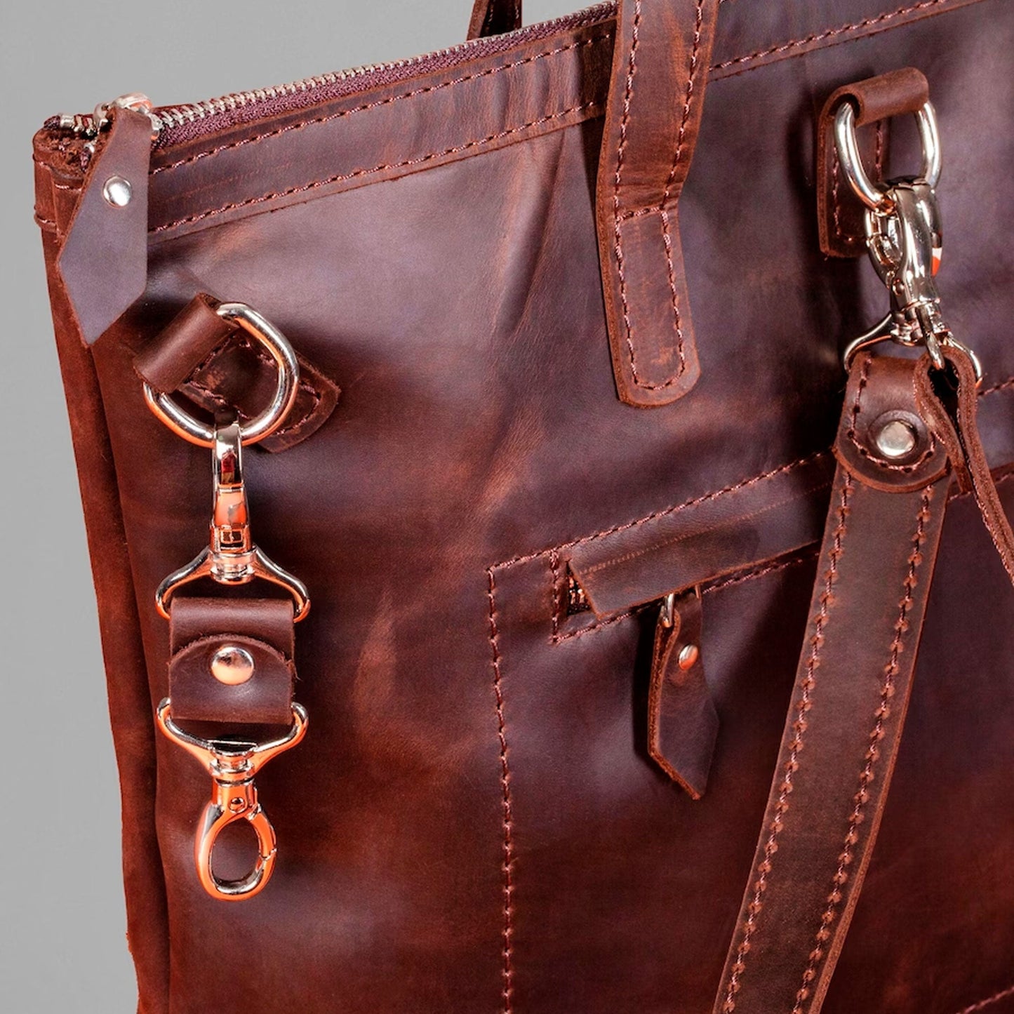 Convertible Leather Backpack