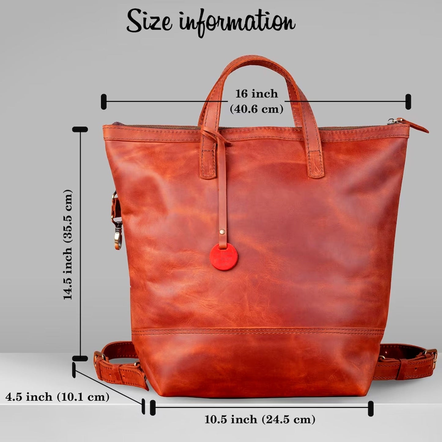 Convertible Leather Backpack