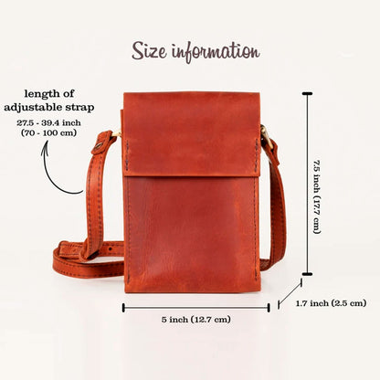 Leather Shoulder Bag For Phone