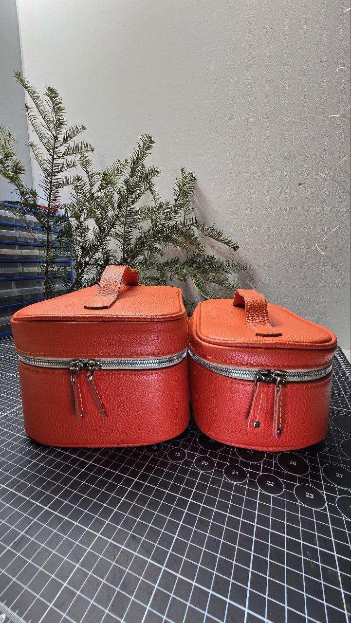 Orange Cosmetic Bag